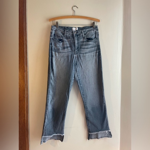 PARKER SMITH Denim - Parker Smith Distressed Gray/Black Straight Leg Jeans